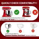 Pouring Shield for KitchenAid Tilt Head 4.5-5QT Stainless Steel (Only),Safety Pouring Shield,Splatter Guard for kitchenaid mixer bowl,Kitchen Aid Stand Mixers,kitchen aid Accessories and Attachments