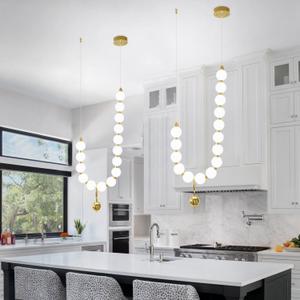 Modern Globe Chandelier High Ceiling Bubble Pendant Light Gold 15 Lights