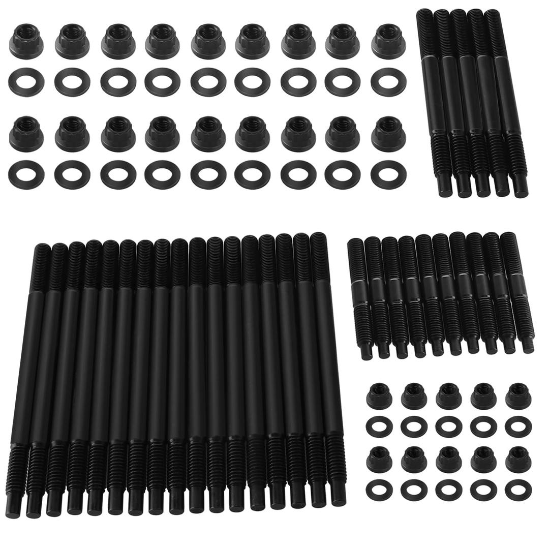 12-Point Cylinder Gasket Bolts and Nuts Engine Head Stud Kit Compatible with 97-03 Chevy LS1 LQ9 LS6 4.8L 5.3L 5.7L 6.0L