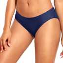 Tempt Me Women Strappy Bikini Bottom Full Coverage Bathing Suit Bottoms Swimsuit Bottom (Navy Blue), M