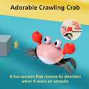 control future Baby Girl Toys Tummy Time: Pink Crawling Crab Babies Montessori Toy Learning 36 Months 3 Year Old Birthday Infant Girls Valentines Gifts Stuff 0 1 2 Essentials