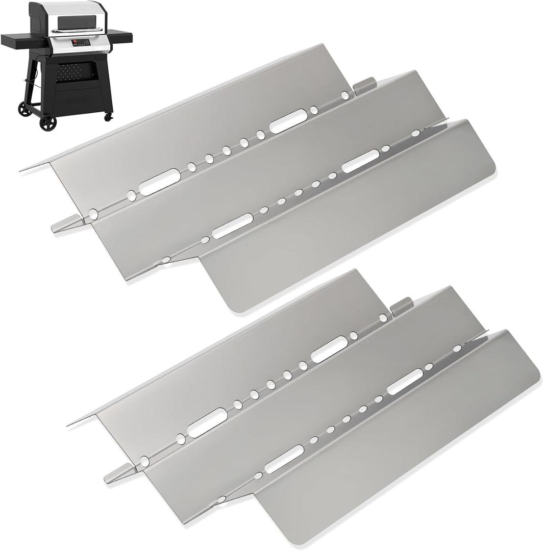Grill Heat Plates for Nexgrill Neevo 720 Smart Grill Replacement Parts, Stainless Steel Heat Tent for Nexgrill 720-1054 Neevo 720 Propane Gas Digital Grill Burner Cover Parts, 2 Pack