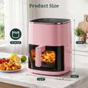 Air Fryer, 6QT Airfryer with Viewing Window, 12-in-1 Digital Air Fryer Oven, 400°F Fast Heating, Nonstick & Dishwasher Safe Square Basket, Air Fry, Roast, Bake, Reheat, Dehydrate for Family Meals