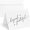 Thank You Cards with Envelopes - 25 Pre-Scored Thank You Note Cards for a Simple Yet Classy Way to Express Your Gratitude for Weddings, Gifts, Customers, Colleague and More Thank You Cards Bulk (Chic)