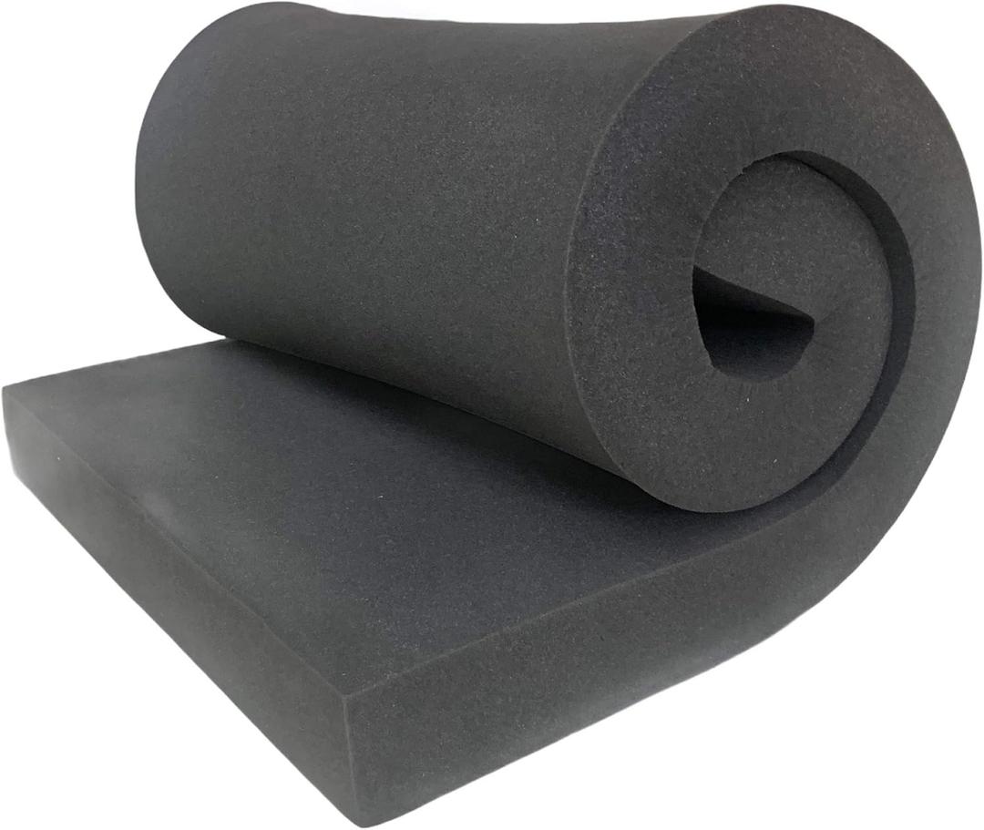 AKTRADING CO. 2" H X 24" W X 72" L CertiPUR-US Certified Rubber Foam Sheet Cushion (Seat Replacement, Upholstery Sheet, Foam Padding, Acoustic Foam Sheet)