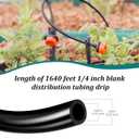 Frienda 1640 Feet 1/4 Inch Drip Irrigation Tubing Irrigation Hose Irrigation Drip Line Watering Drip Automatic Irrigation Equipment Set for Garden Irrigation System Flower Patio Lawn