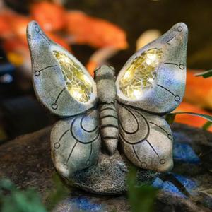 Garden Statue Butterfly,Solar Butterfly Decor for Outdoor,Resin Butterflies Figurine with Solar Light for Patio,Balcony,Yard,Lawn Ornament,Perfect Garden Gift Garden Statue Butterfly,Solar Butterfly Decor for Outdoor,Resin Butterflies Figurine with Solar Light for Patio,Balcony,Yard,Lawn Ornament,Perfect Garden Gift