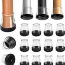 Chair Leg Floor Protectors for Hardwood Floors and Carpet GICUNK Silicone Covers to Protect Wood Tile Floors Chair Sliders Non Slip Reduce Noise 28 Pcs Clear Round S Fit:1/2"~13/16"