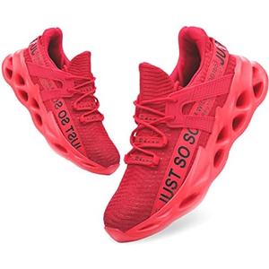 Furuian Steel Toe Shoes for Men Lightweight Women Safety Shoes Comfortable Steel Toe Sneakers, Red Size M12/ W13.5