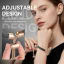 Leather and Metal Band Compatible with Apple Watch Bands for Women,Adjustable Designer Cute Stylish Strap for iWatch Series11/10/9/8/7/6/5/4/3/2/1/SE/Ultra