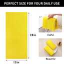 Homaxy 100% Cotton Terry Kitchen Towels(Yellow, 13 x 28 inches), Checkered Designed, Soft and Super Absorbent Dish Towels, 4 Pack