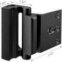 Home Security Door Lock Reinforcement - Child Proof High Security Door Locks with 3" Stop Withstand 800 lbs for Inward Swinging Front Door, Night Kids Safety Metal Flip Deadbolt Latch Defend Home