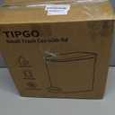 TIPGO Slim Bathroom Trash Can with Lid Soft Close, Step Pedal, 6 Liter / 1.6 Gallon Stainless Steel Trash Bin, Small Garbage Cans for Bedroom, Office, Kitchen (Silver)