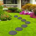 Garden Stepping Stones Decorative Outdoor Stepping Stone with Ground Stakes for Lawn Garden Patio Pathway Walkway (Gray)