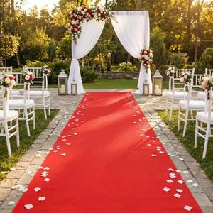 Disposable Aisle Runner, Red, 4x50 Feet