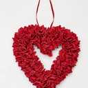 13" Floral Heart Valentine Wreath