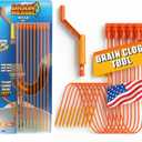 FlexiSnake Drain Weasel Sink Snake Hair Clog Remover Tool, Sink, Pipe, Bathroom, Bathtub Drain Cleaner, 18-inch Long, Flexible, Made in The USA, 10 Pack Wand Refills and Removable Handle