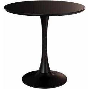 24 inch Small Round Dining Table for 2-4 People, Mid Century Modern Wood Tulip Table for Kitchen, Living Room, Restaurant, Office, Cafe, Black