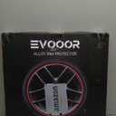 Automotive Alloy Wheel Rim Protector - Covering The Entire Rim of The Wheel hub - Strips for Curb Rash Prevention - Set of 4 Rim Protector Easy to Install (18'',Red)