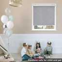 Sunoff Blackout Roller Shades Blinds Cordless for Windows Pull Down Room Darkening Door Blinds with Thermal Insulated Easy to Install for Living Room,Bedroom,Home,Office,Heather Grey 23" W x 72" H