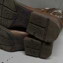 IUV Cowboy Boots For Men Square Toe Western Boot Durable Retro Classic Embroidered Pull On Boot Slip Resistant Country Boots Size 10, Dark Brown