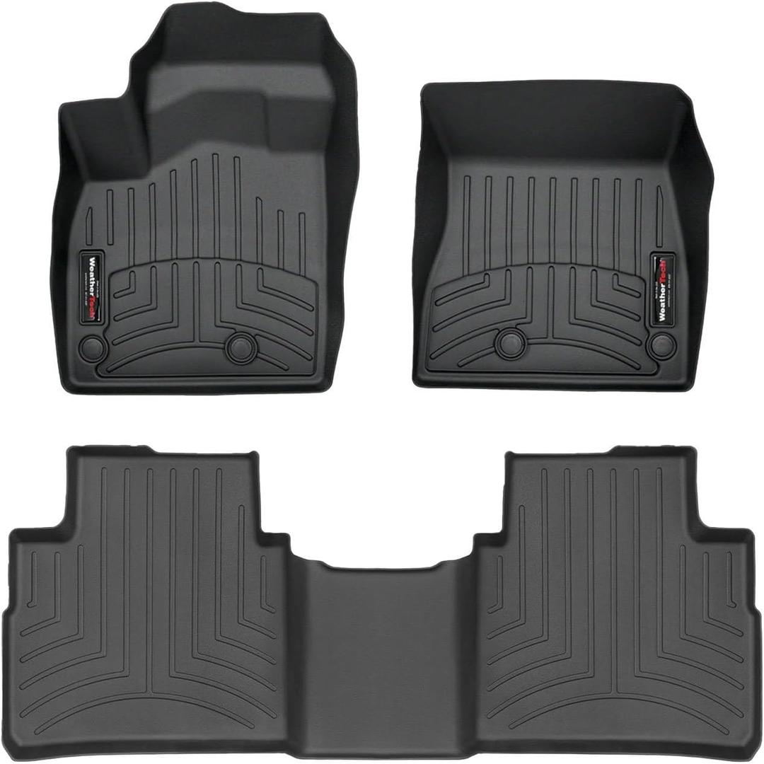 WeatherTech Custom Fit FloorLiners for Nissan Rogue - 1st & 2nd Row (4417701-4416442), Black