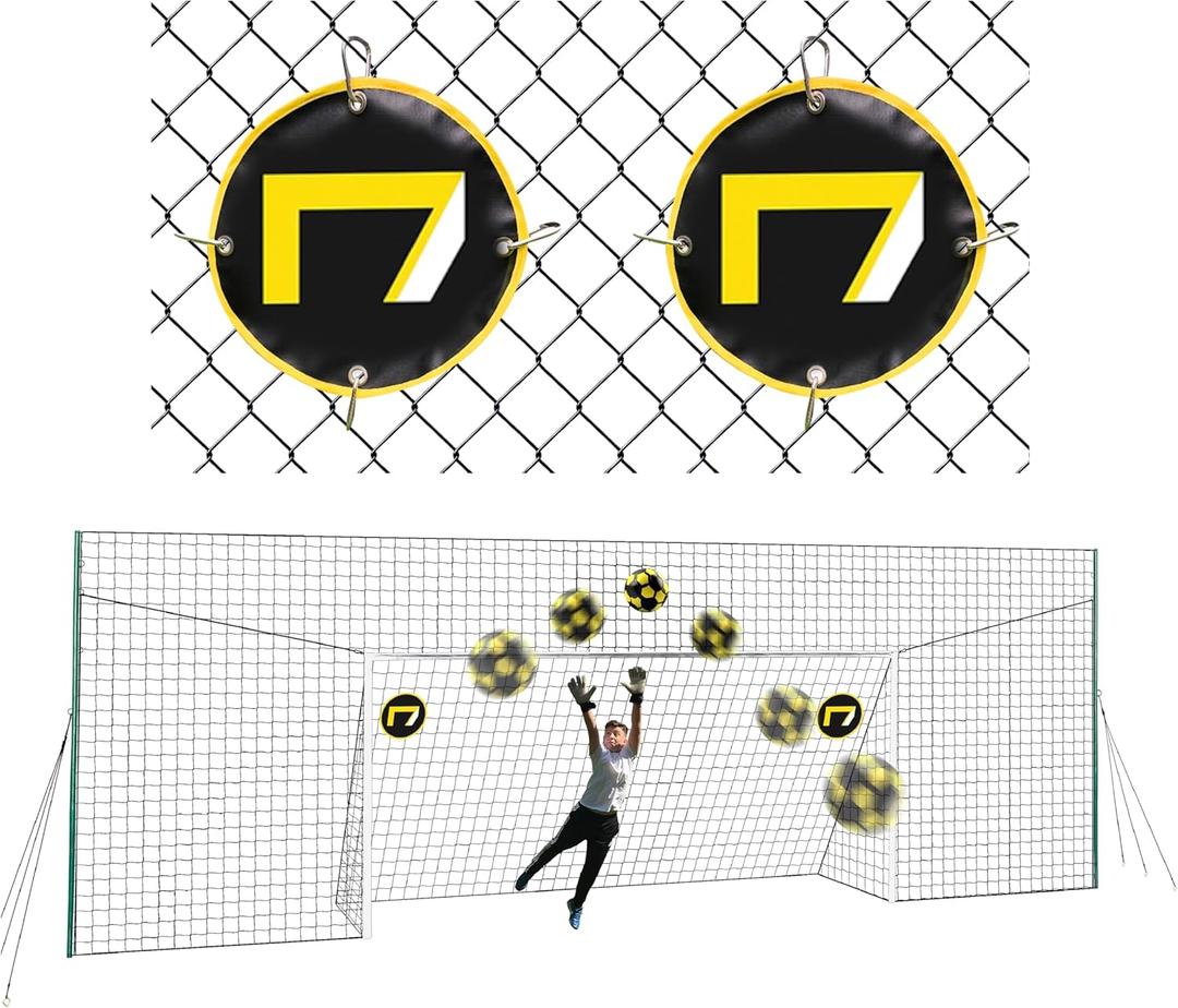 Soccer Goal & Backstop Net with Rebounder | All-in-One Backyard Soccer Training Equipment