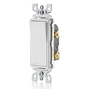 Leviton Lever Edge 15 Amp Single Pole Rocker Switch, 5-Pack, E5601-MW, White
