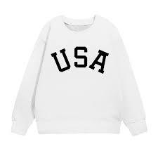 White "USA" Pullover Sweater XL
