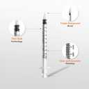 30 Pack U-100 1ml Syringes with Needle, 31G 5/16" 8mm 1cc Syringe, Disposable Individual Package