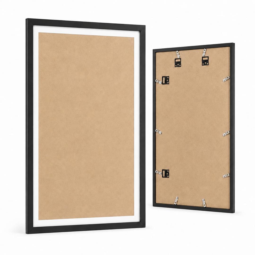 ARTGOTO 15.7x27.5inch/40x70cm Large Diamond Art Painting/Paint by Numbers MDF Picture Frames,Display 35x65cm with Mat or 40x70cm Without,Horizontal & Vertical Wall Hanging for Puzzles,Photos,Posters