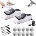 Besynersharp Pro Knife Sharpener, Besyner Knife Sharpener Electric, Equipped with Replaceable Grinding Accessories, Anti Slip Base, Quick Sharpening and Polishing (2PC)