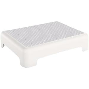 HBTower Step Stool, Mobility Step Stool for Adults & Seniors, Non-Slip Step Platform Indoor and Outdoor, Portable Step Riser, Safety Step for Car, Bedside, Office, Shower, Stairs, White