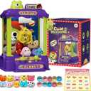 Mini Claw Machine for Kids, Monster-Themed Vending Machine Toys for Age 3-8, Claw Machines with Plush and Capsule Toy for Boys, Cool Birthday Gifts for Kids Age 3+, Perfect for Parties, Holidays