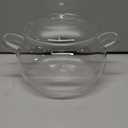 2450ML/83oz Glass Clear Saucepan with Lid,Best Handmade Easy Clean Heat Resistant Glass Cooking Pot for Noodles, Soup, Cereals, Fruits