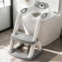 Potty Training Seat, SKYROKU Upgrade Toddler Toilet Seat for Kids, 2in1 Potty Training Toilet, Guard AntiSlip Pad Step Stool,New SectorShape Stabilized Base and Heavier More Reliable (8899 Grey)