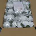 BLOSMON White Flowers for Centerpieces Wedding: 10 Pcs Artificial Rose Babys Breath Flower Balls for Table Decoration - Fake Silk Kissing Floral Arrangement for Home Party Event Decor