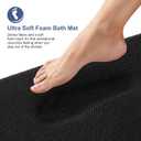 OLANLY Thick Memory Foam Bathroom Runner Rugs 70x24, Extra Soft Absorbent Long Bath Rug, Quick Dry Bath Mats, Non-Slip, Machine Washable Mat for Bathroom, Tub and Shower, Home Decor Accessories, Black