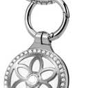 for Airtag (1st & 2nd Gen) Necklace,Metal Badge Air Tag Necklace for kids,Adults,Women, 29in Adjustable Alloy Chain with Airtag Holder for Apple Air Tag