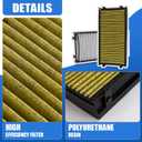2PCS 64119248294 CF10936 Cabin Air Filter For BMW X5 2.0L L4(2016-18), 3.0L L6(2007-18), 4.4L V8(2010-18), 4.8L V8(2007-10); X6 3.0L L6(2008-19), 4.4L V8(2008-19); CUK 2941-2 64116945594 2.0 3.0 4.4 L