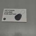 Waterproof AirTag Keychain Holder - 4 Pack Airtag Lock Case with Wire Cable Compatible with Apple AirTags, Ultra Durable Anti-Lost Protective Case with Keyring for Luggage, Backpack (Black)