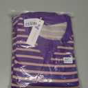 Darong Women Oversized Striped Color Block Long Sleeve Crew Neck Sweatshirt Casual Cotton Pullover Sweatshirts Fall Cloth (Purple Pink, M)