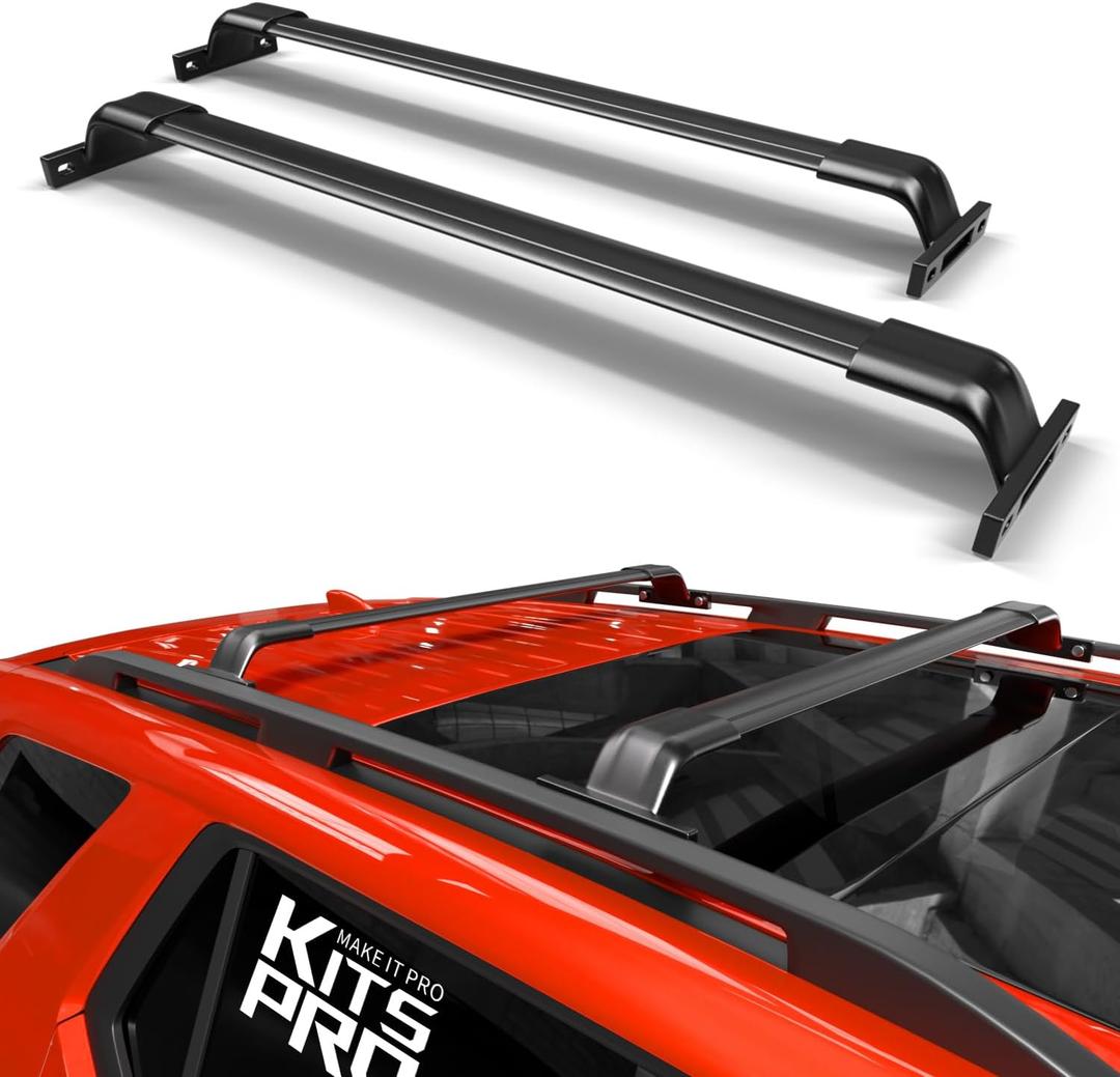 KitsPro 260lb Roof Rack Cross Bars for 2016-2022 Honda Pilot (ONLY FIT Factory Flushed Side Rails), Matte Black Heavy Duty Aluminum Cargo Crossbar