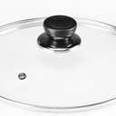 Tempered Glass Pot Cover, 7.8 Inch Griddle Lid with Insulated Handle for Cheese Melting Dome, Steaming, Cooking at Home and Outdoors (20cm)