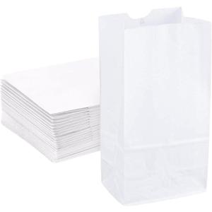 2lb White Paper Bags-Pack of 500ct