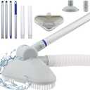 Portable Pool Vacuum Cleaner Kit for Small Pools – Includes Hose, Vacuum Head & 61.5" Telescopic Pole – Handheld Pool Vacuum for Above-Ground & Inflatable Pools