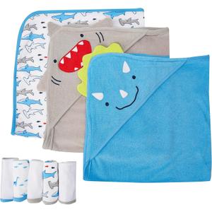 Simple Joys by Carter's Unisex Babies' 8-Piece Towel and Washcloth Set, Multipacks