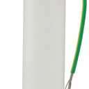 Ceiling Fan Extension Rod,Ceiling Fan Downrod with Ball Head,Downrod Extension for Fan,1 inch Outside Diameter, Boom Suitable for a Wide Range of (white, 18inch)