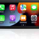 6.9 Inch Single Din Touchscreen Radio with Wireless Apple CarPlay & Android Auto, Single Din Car Stereo with Bluetooth FM/AM/RDS Radio WiFi Car Play Touch Screen, with AHD Backup Camera (Black W02)