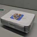 25Pack Disposable Aluminum Foil Pans with Lids, Heavy Duty Bread Tins 2.25LB - Capacity 8.5x6.3 Takeout Pans, Tin Foil for Reheating, Baking